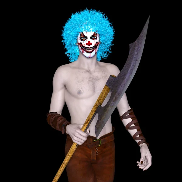 3D CG rendering of a clown makeup man — Stock Photo, Image