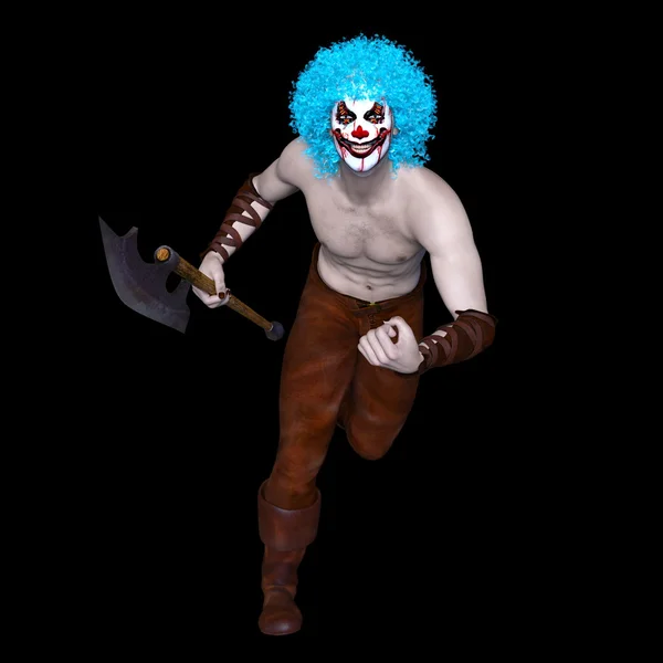 3D CG rendering of a clown makeup man — Stock Photo, Image