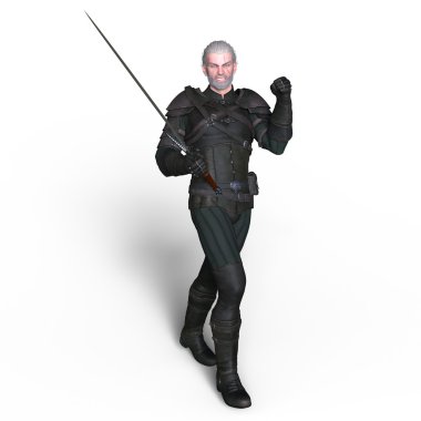 bir savaşçının 3d cg işleme