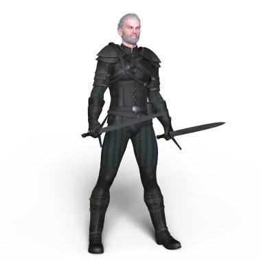 bir savaşçının 3d cg işleme