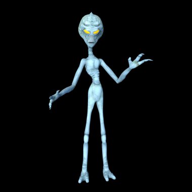 bir uzaylı 3d cg işleme