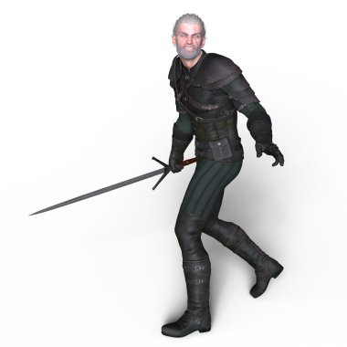 bir savaşçının 3d cg işleme