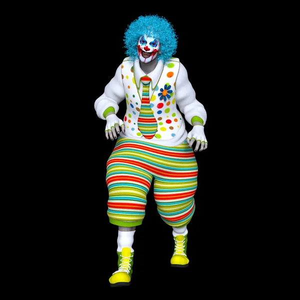 3D vykreslování cg člověka makeup clown — Stock fotografie