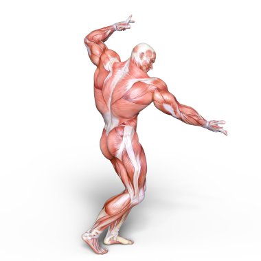 bir erkek yatıyordu şekil 3d cg render