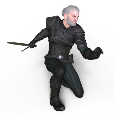 bir savaşçının 3d cg işleme