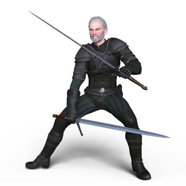 bir savaşçının 3d cg işleme