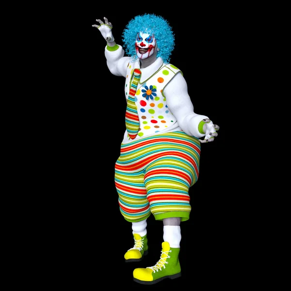 3D CG rendering of a clown makeup man — Stock Photo, Image