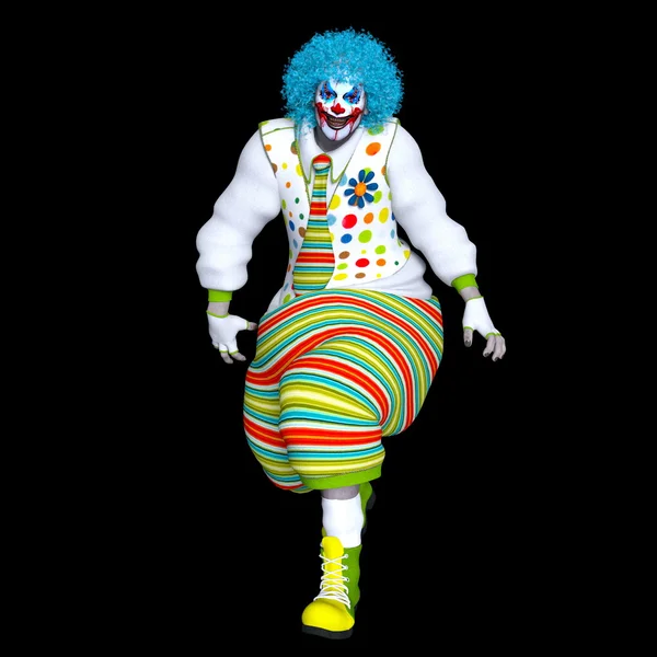 3D-cg-Darstellung eines Clown Make-up-Mannes — Stockfoto