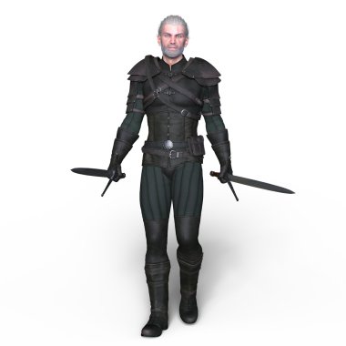 bir savaşçının 3d cg işleme