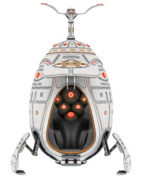 bir uzay gemisi 3d cg render