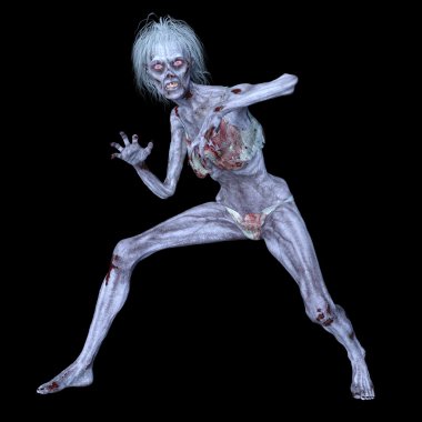 bir kadın zombi 3d cg işleme
