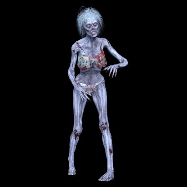 bir kadın zombi 3d cg işleme