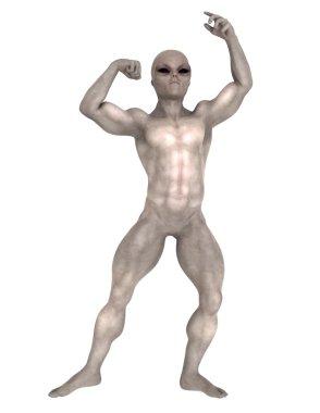 bir uzaylı 3d cg işleme