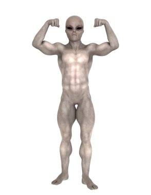 bir uzaylı 3d cg işleme