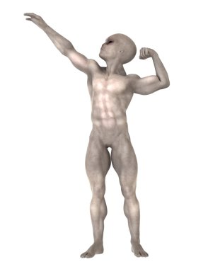 bir uzaylı 3d cg işleme