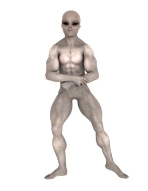 bir uzaylı 3d cg işleme