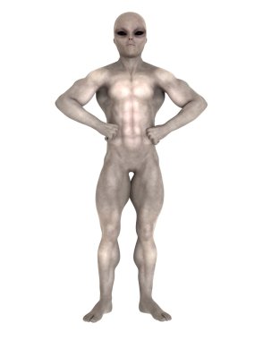 bir uzaylı 3d cg işleme