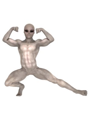 bir uzaylı 3d cg işleme