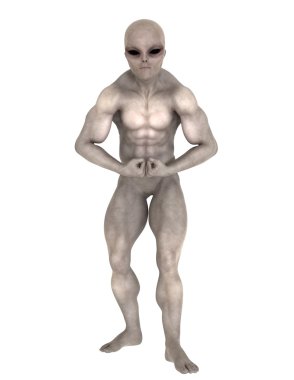 bir uzaylı 3d cg işleme