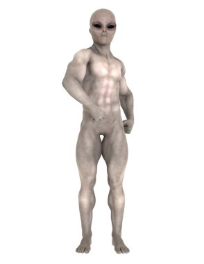 bir uzaylı 3d cg işleme