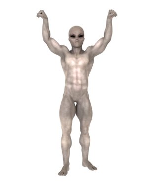 bir uzaylı 3d cg işleme