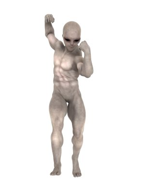 bir uzaylı 3d cg işleme