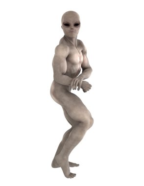 bir uzaylı 3d cg işleme