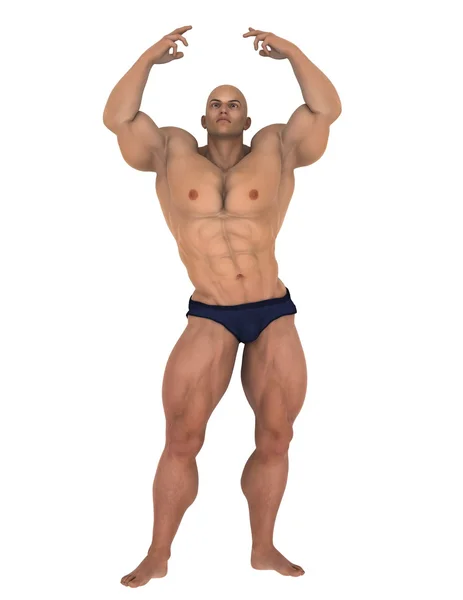 3D cg-rendering av en body builder — Stockfoto