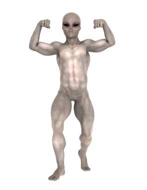 bir uzaylı 3d cg işleme