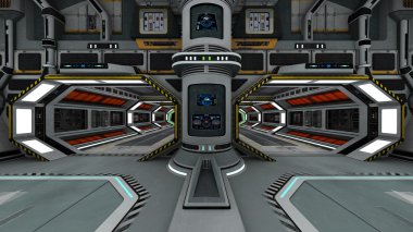 3d cg işleme bir uzay istasyonu