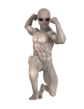 bir uzaylı 3d cg işleme