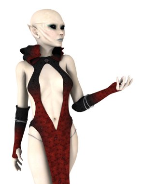 bir kadın yabancı 3d cg işleme