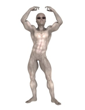 bir uzaylı 3d cg işleme