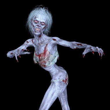 bir kadın zombi 3d cg işleme