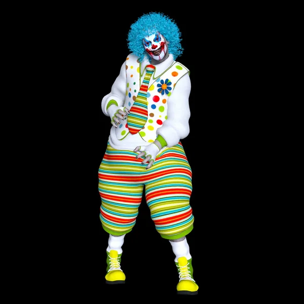 3D cg-rendering av en clown smink man — Stockfoto