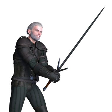 bir savaşçının 3d cg işleme