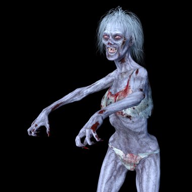 bir kadın zombi 3d cg işleme