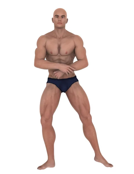 3D-cg-Darstellung eines Bodybuilders — Stockfoto