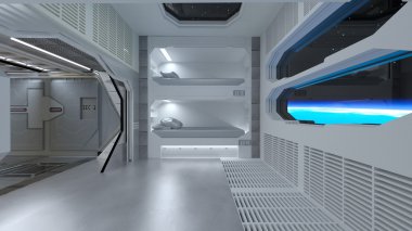 Uzay istasyonunun 3d cg görüntülemesi