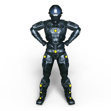 bir cyborg 3d cg render
