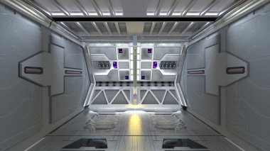 Uzay istasyonunun 3d cg görüntülemesi