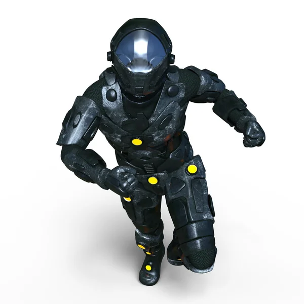 Bir cyborg 3d cg render — Stok fotoğraf