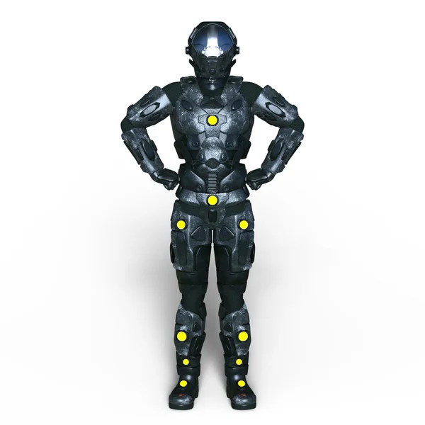 Bir cyborg 3d cg render — Stok fotoğraf
