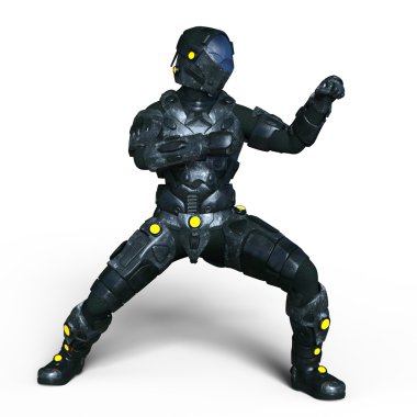 bir cyborg 3d cg render