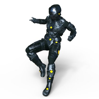 bir cyborg 3d cg render