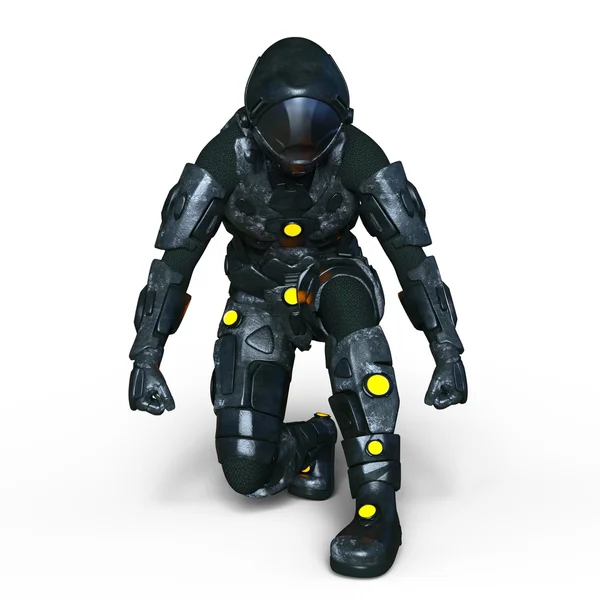 3D-cg rendering van een cyborg — Stockfoto