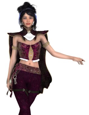 bir kadın savaşçı 3d cg render