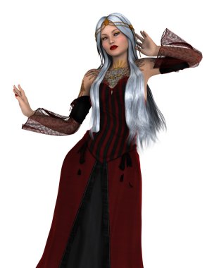 genç bir kadının 3d cg işleme