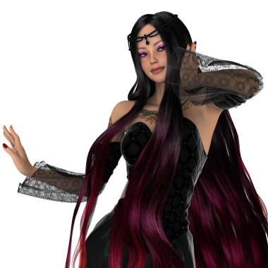 genç bir kadının 3d cg işleme