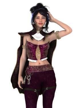 bir kadın savaşçı 3d cg render